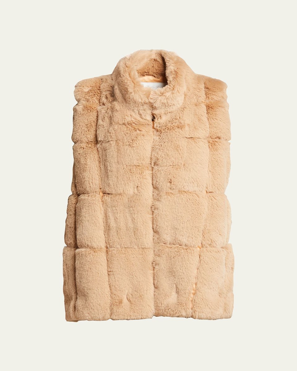 Quilted Faux Fur Swing Vest